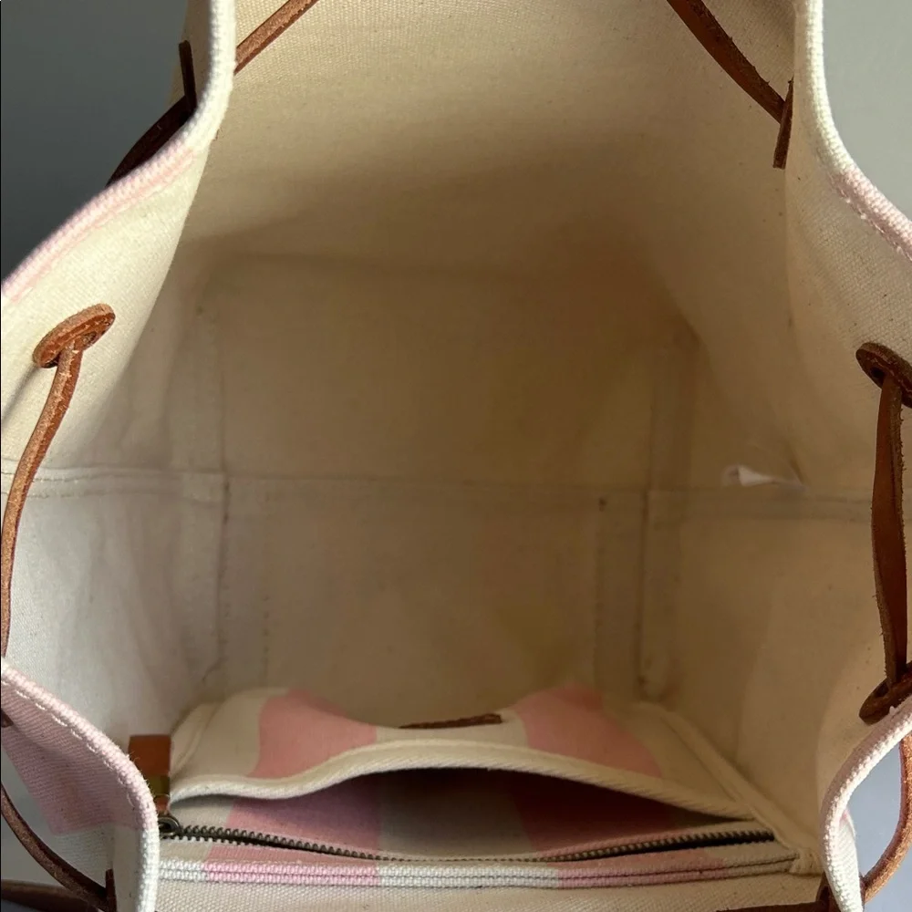 Madewell Somerset Stripe Canvas & Leather Backpack